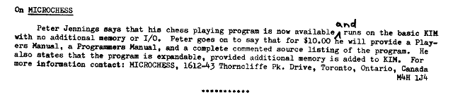 Kim-1 User Notes January 1977