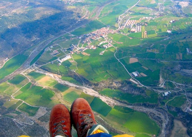 Feet from the air